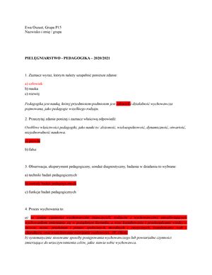 Proces Piel Gnowania Pacjenta Onkologicznego Opis Przypadku Pacjentk