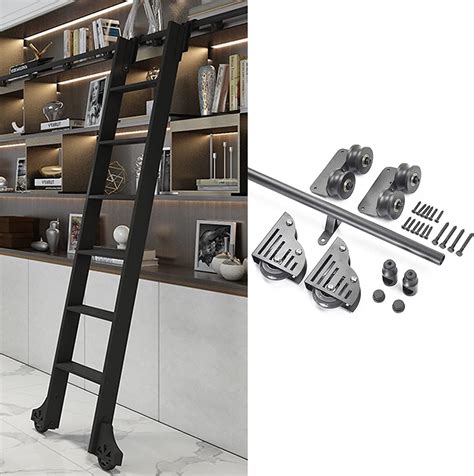 Rolling Ladder Hardware Library Sliding Ladder Hardware Kit 3 3ft 20ft