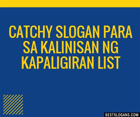 100 Catchy Para Sa Kalinisan Ng Kapaligiran Slogans 2024 Generator