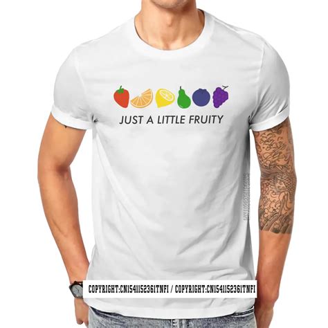 Lgbt Gay Rainbow Pride Fruity Flag Tshirt Alternative Men S Clothing Tops Plus Size Cotton