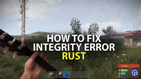 Rust How To Fix Integrity Error Bug Fixing Guide