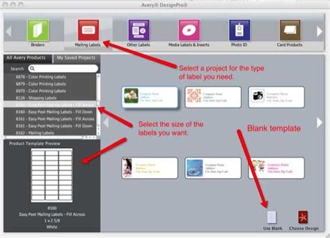 How To Create New Design Projects Using Avery Designpro