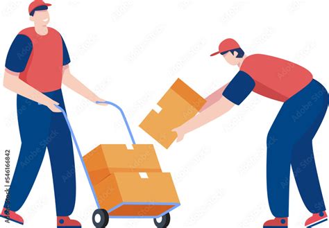 Warehouse Worker Or Delivery Man Working With Sorting Boxes PNG