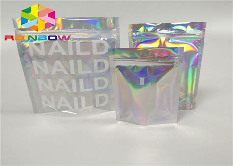 Printing Zipper Plastic Mylar Foil K Packaging Hologram Laser