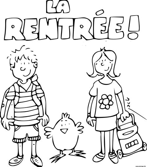 Coloriage Ecole Rentree Scolaire JeColorie