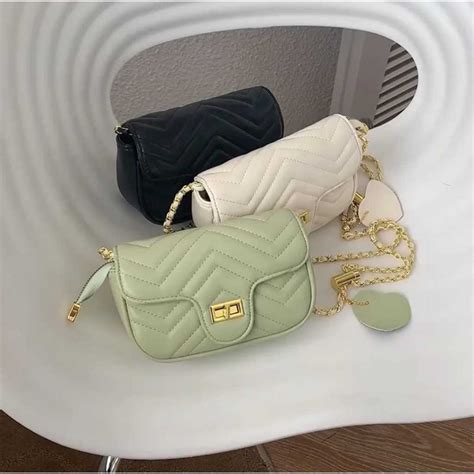 Jual Tas Selempang Kulit Wanita Tas Hp Cewek Rantai Messenger Mini Bag