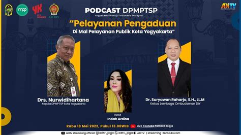 Podcast DPMPTSP Kota Yogyakarta Pelayanan Pengaduan Di Mal Pelayanan