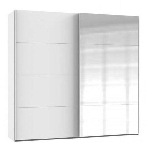 Armoire Coulissante Ronna Porte Blanc Mat Porte Miroir Poign Es