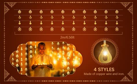 Amazon Riakrum Pcs Ft Diya Lights Curtain Diwali String