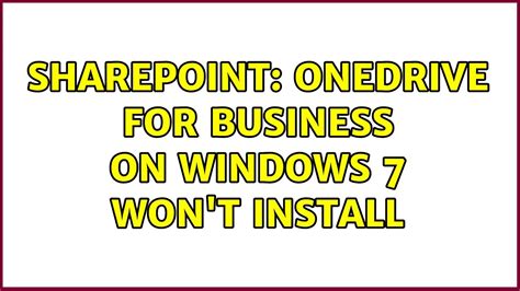 Install Onedrive For Business Windows 7 Pagarts