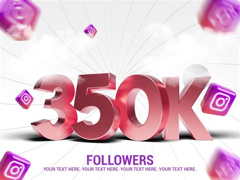 Premium Psd Psd Thank You 10k Followers With Editable 3d Text Style