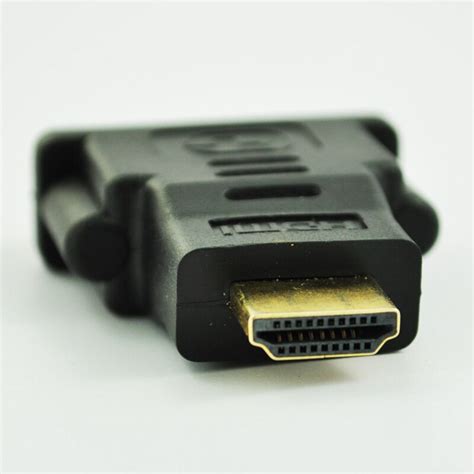 Black Dual Link DVI I Female To HDMI Male Plug Con Grandado