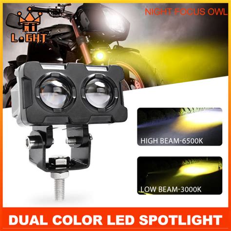 Inch Car Sportlight Offroad Led Work Light Bar Dual Color Driving