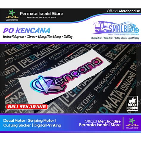 Jual Sticker Hologram Tulisan Bus Kencana Travel New By Pis Cutting