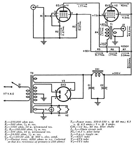 Single Ended 6l6 Guitar Schematic Direct Coupled 6v6 Cat