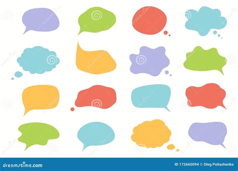 Blank Speech Bubbles Stock Vector Illustration Of Collection 172660094