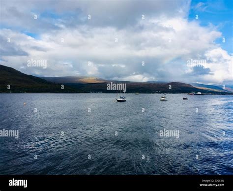 Boats On Loch Linnhe At Fort William Scotland Stock Photo Alamy