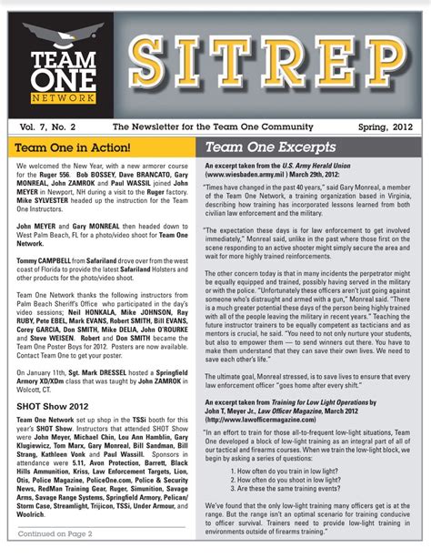 Sitrep Team One Network