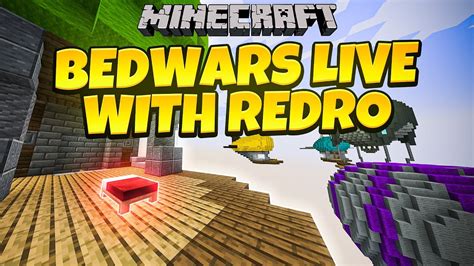 🔴 🛏️ Bedwars Live With Redro Anyone Can Join Minecraft Multiplayer Live Mcpe Java 🔴