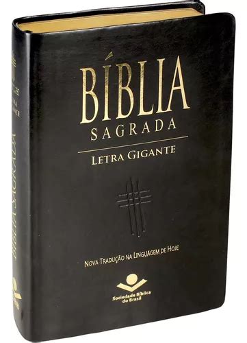 B Blia Sagrada Letra Gigante Ndice Capa Couro Sint Tico Preta