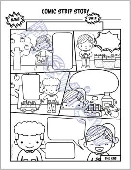 Comic Strip Stories FUN VISUAL CREATIVE WRITING Comic Book Fall Autumn