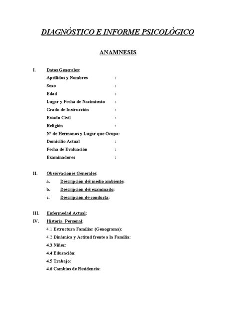 PDF Modelo De Anamnesis Y Examen Mental DOKUMEN TIPS