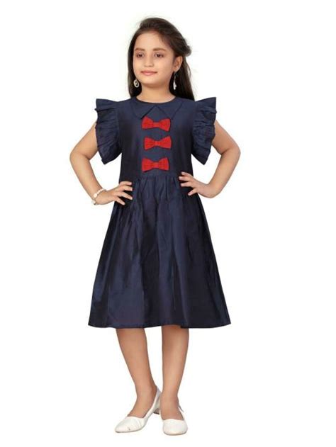 Aarika Girls Navy Blue Color Party Wear Middi Jiomart