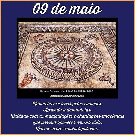 MENSAGEM DO DIA 09 DE MAIO Tempo De Mandala Mandala Arte Arteterapia