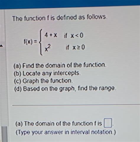 Solved The Function F Is Defined As Follows F X 4 Xx2 If Chegg