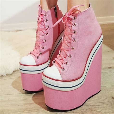 Pin On High Heel Wedge Sneakers