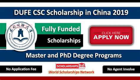 DUFE CSC Scholarships in China 2019 - Fully Funded Chinese Government Scholarship 2019