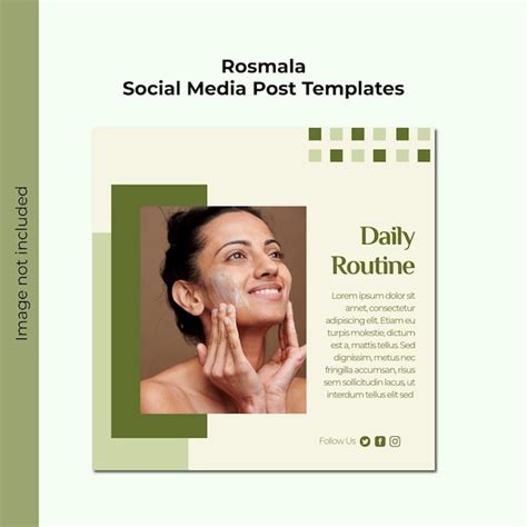 Plantillas De Publicaciones En Redes Sociales De Rosmala Vector Premium