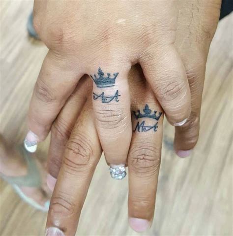 50+ Matching Wedding Ring Tattoos For Couples (2020) | Tattoo Ideas 2020 - Part 2