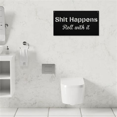 Metal Bathroom Sign, Funny Bathroom Signs, Hilarious Toilet Wall Art ...