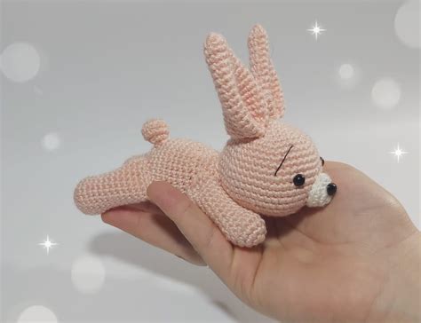 Crochet Bunny Pattern Lying Bunny Amigurumi Pattern Etsy