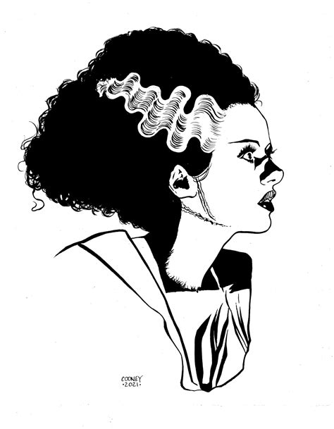 Bride Of Frankenstein Hair Drawing