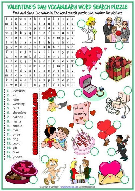 Valentines Day Esl Vocabulary Worksheet ️ ️ ️ Ittt Valentines