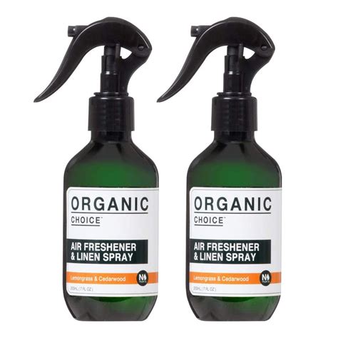 2pk Organic Choice Air Freshener Linen Spray 200ml Black Orchid