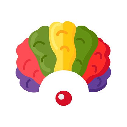 Clown Wig Icon Clipart Avatar Logotype Isolated Vector Illustration ...