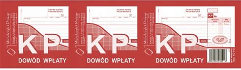 Druk akcydensowy KP Dowód wpłaty A6 80 kartek x 3 ERLI pl