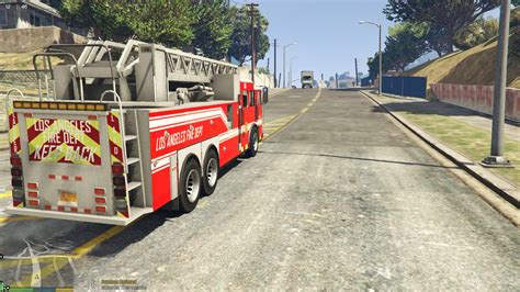 Firetruck Paintjob LAFD Ladder GTA 5 Mods