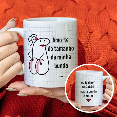 Caneca Flork Amo Te Do Tamanho Da Minha Bunda