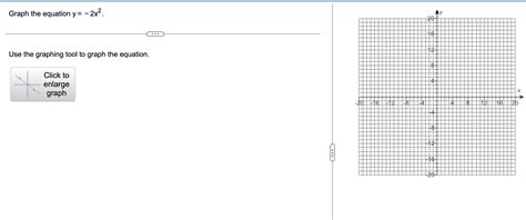 Solved Graph the equation y=−2x2. Use the graphing tool to | Chegg.com