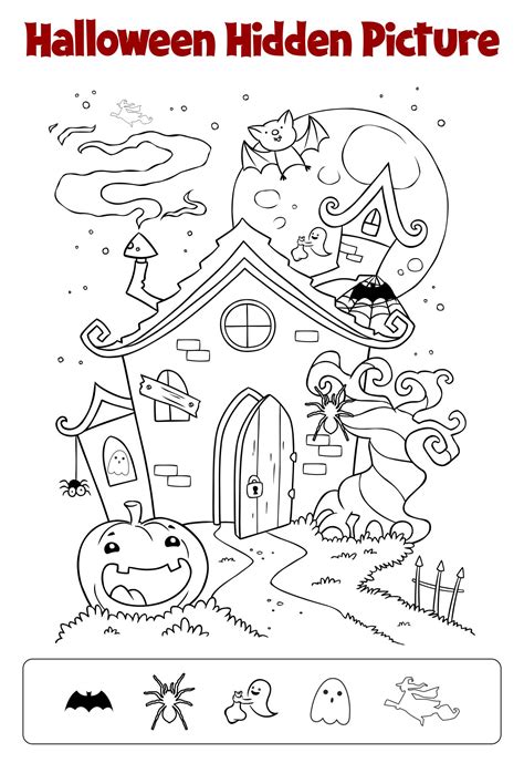 4 Best Printable Halloween Hidden Objects Printablee Hidden Pictures