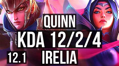 Quinn Vs Irelia Top Rank 6 Quinn 1224 Godlike Br Master 12