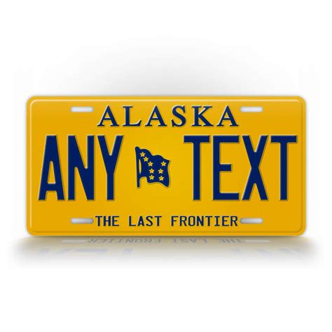 Alaska State License Plate