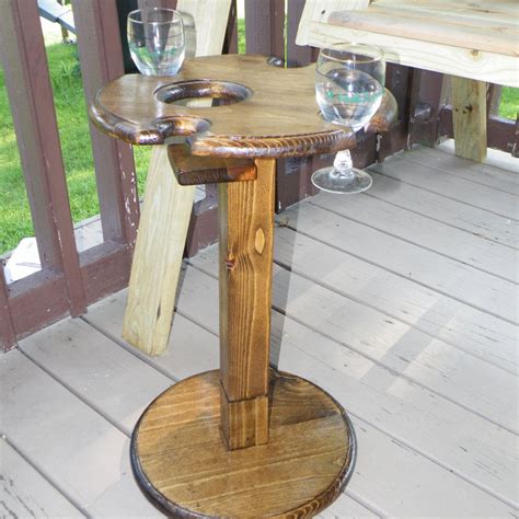 Indooroutdoor Wine Glass And Bottle Holder With Base By Nwpabackwoods On Etsy Outdoor Wine