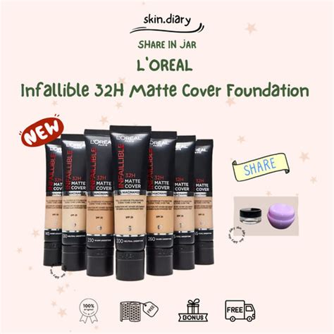 Jual P1 Share In Jar Loreal Loreal Infallible 32h Matte Cover Foundation 30 Neutral 1 Gr