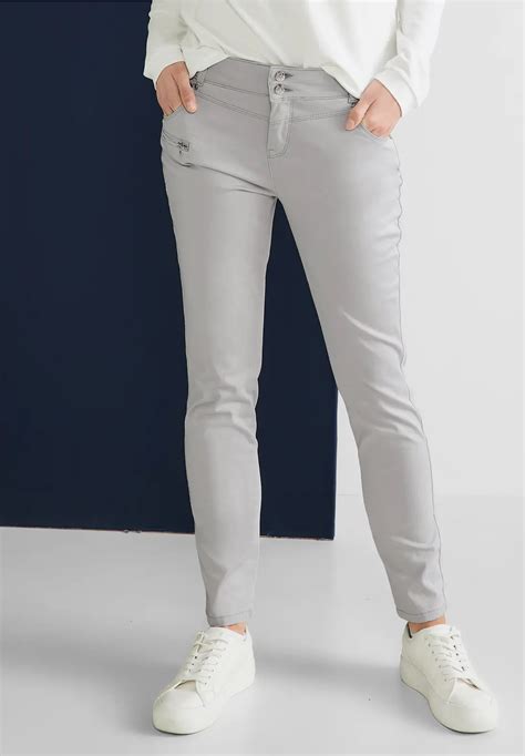 Street One Pantalon Coupe Classique Fermeture Clair En Gris Yulius