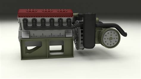 T 34 Engine And Transmission 3d Model Cgtrader